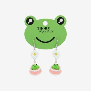 Frog Cake dangle earrings